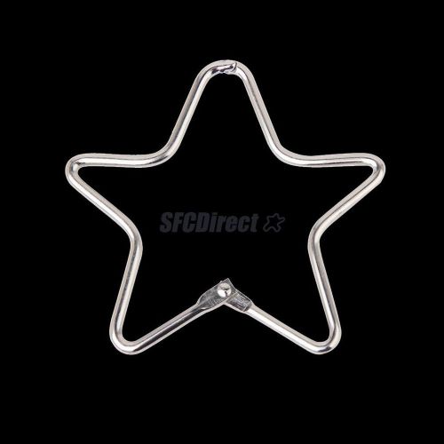 10pc nickle plated star shaped looseleaf binder rings keyring scrapbooking craft for sale
