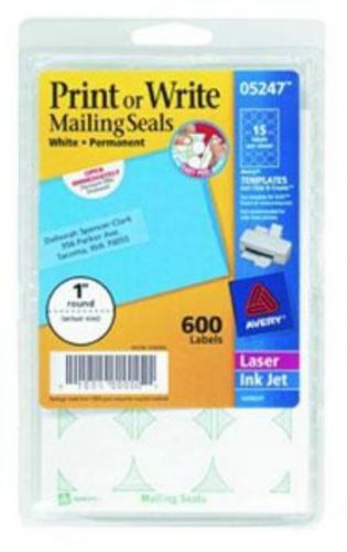 Avery Mailing Seal 1&#039;&#039; Round White
