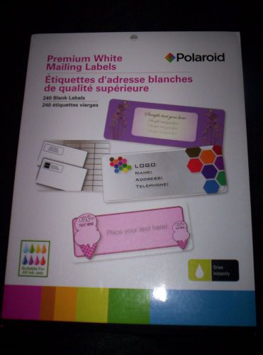 Polaroid Premium White Mailing Labels, 240-ct. Packs