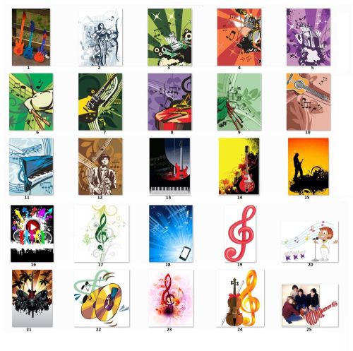 30 Square Stickers Envelope Seals Favor Tags Music Buy 3 get 1 free (M5)