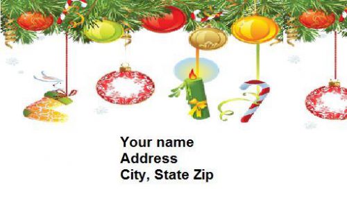 30 Personalized Return Address  Labels Christmas Buy 3 Get 1 free (bi31)