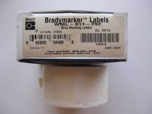 Brady wml-311-292  wire markers labels nos for sale