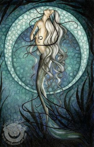 Mystic Mermaid Fantasy Art Mousepad by Jessica Galbreth