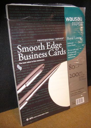 Wausau Smooth Edge Business Cards - 20 Sheets - 200 Count