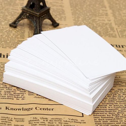 100pcs white blank business cards 120gsm - 90 x 55mm - print your own dty craft for sale