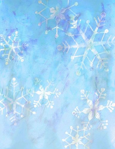 25 SHEETS BLUE SNOWFLAKES PAPER Use With Printers, Craft Projects, Invitations