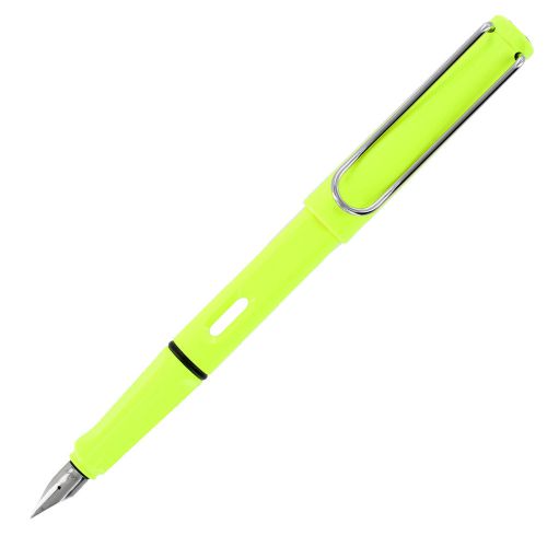 Lamy safari fountain pen, neon yellow barrel, extra fine nib (l13ywef) for sale