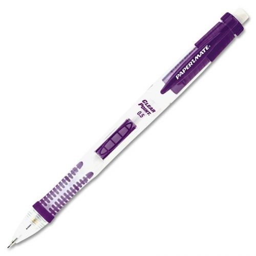 PaperMate ClearPoint 56035 Purple 0.5mm Mechanical Pencil w Jumbo Twist Eraser