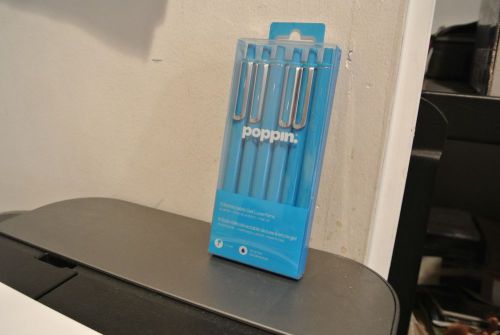 Poppin Retractable Gel Luxe Pens - 6 pack - Ocean Blue