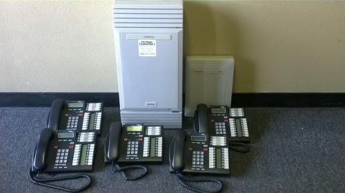 Nortel MICS Phone System Package with (5) T7316e with Flash Voice Mail &amp; CI