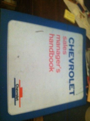 Vintage Late 60&#039;s Chevrolet Sales Managers Handbook Binder