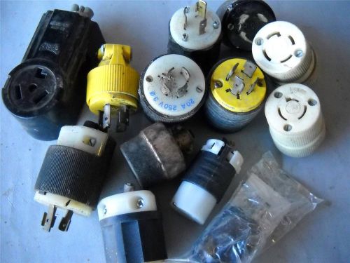 15 ASSORTED PLUGS RECEPTICALS PLUGS NEW AND USED