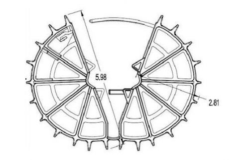 PL30551 2&#034; Coverage Spacer Locking Wheel, Fits #3, #4, #5, &amp; #6 Rebar, 86 pc/box