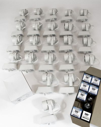 24 - Gallery Track Lighting Fixtures with SoLux Color Balanced 3500 Degree Bulbs