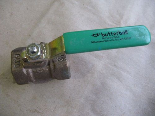 Butterball 3/4&#034; npt female threaded butterfly type ball valve 175 psi for sale