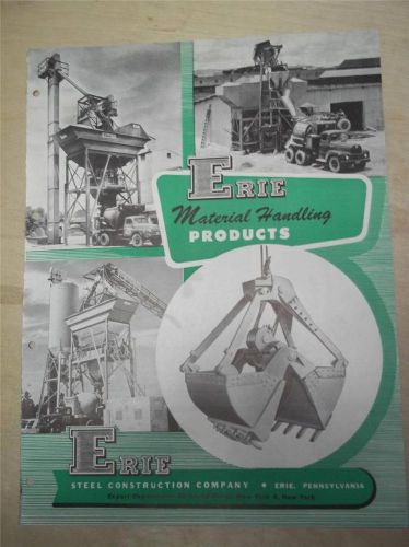 Vtg Erie Steel Construction Co  Catalog~Material Handling Equipment~Bins/Buckets