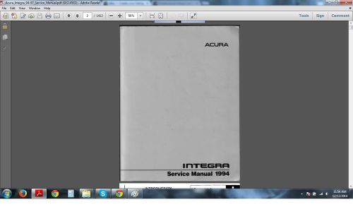 1994 1997 HONDA ACURA INTEGRA  Workshop Service Repair Manual