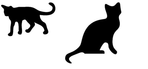 Cat CNC Plasma, laser, router .dxf clip art two different styles