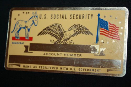 Democratic Metal Social Security Card