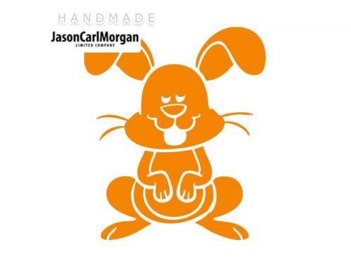 JCM® Iron On Applique Decal, Bunny Neon Orange