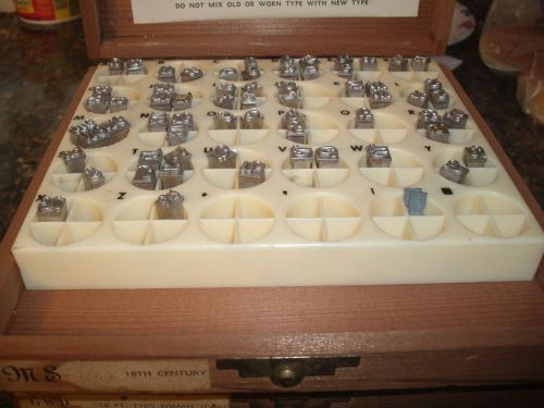 Kingsley Machine 18th Century Caps Capitals In Wooden Box 65 pcs