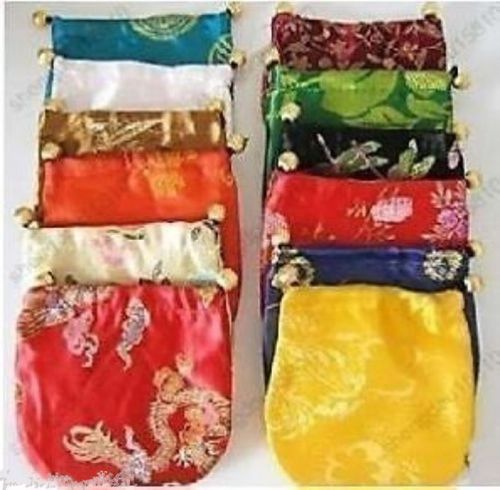 WHOLESALE 10Pcs China Silk Jewelry Pouches