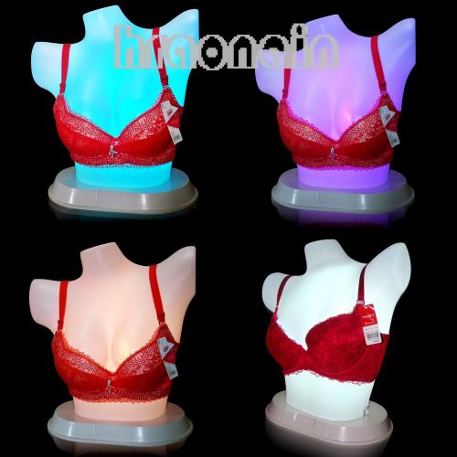 Colors Changing LED Wireless Remote Control light BUST FEMALE MANNEQUIN TORSO