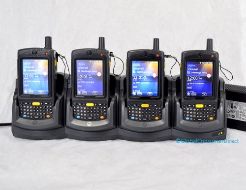 LOT OF 4 x Symbol Motorola MC75A8 MC75A MC75A0 2D Barcode Scanner PDA + CRADLE