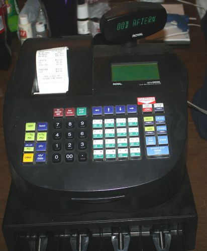 Royal Alpha 1000ML cash register management system 200 dept 5000 lookup + manual
