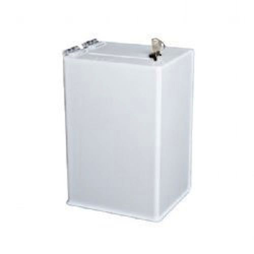 6x5x9 White Acrylic Locking Ballot Box    Lot of 6   DS-SBA-695WHT-6