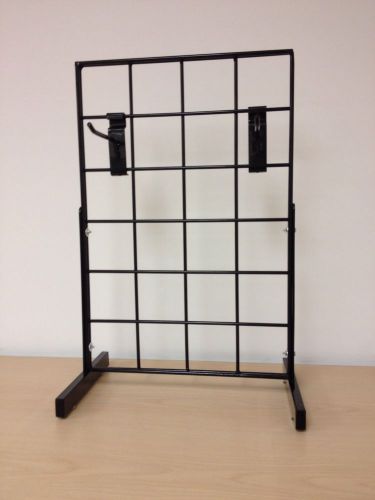 Freestanding Counter / Table Top Grid Rack Display 12x18&#034;come With 2 4Inch Hooks