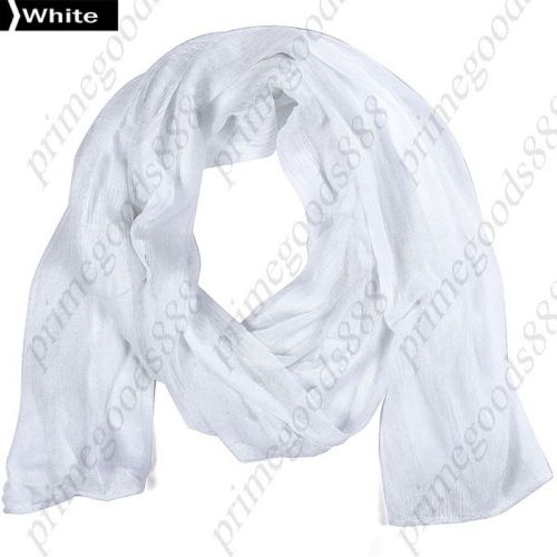 Splicing Casual Chiffon Purity Patchwork Fashion Women&#039;s Scarves Deal White