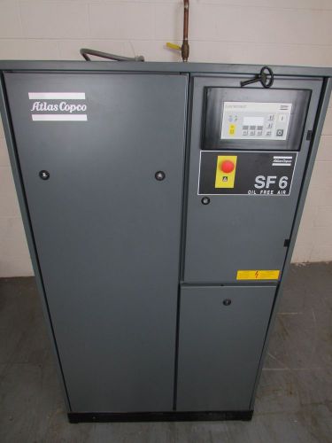 Atlas Copco SF 6 (SF6) Oil-Less Scroll Air Compressor w/ Refrigerant Dryer