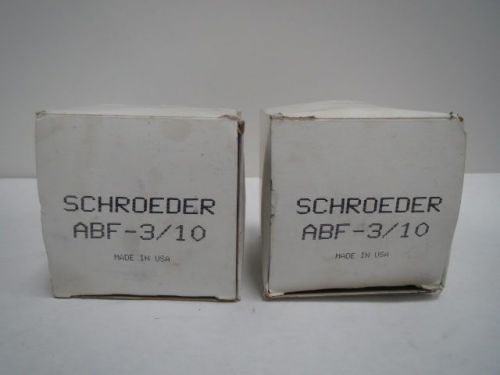 LOT 2 NEW SCHROEDER ABF-3/10 BREATHER FILTER METALLIC SIZE 1IN NPT B201729