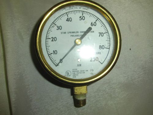 Used STAR Water Pressure Guage  Oolished Brass.  In Great Shape