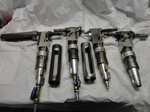 Lot of 4 Pneumatic Feed Drills Positive  Aerospace air right angle 90 degree