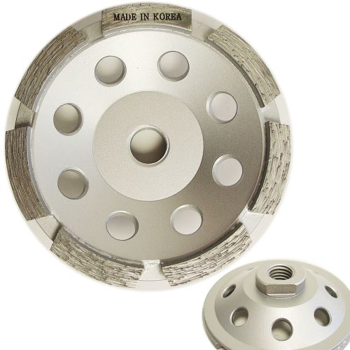 4” SUPREME Single Row Concrete Diamond Grinding Cup Wheel 5/8&#034;-11 Arbor