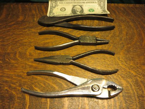 Old Used Tools Lot of 4 Vintage Working KREAUTER Specialty Pliers / Cutters USA