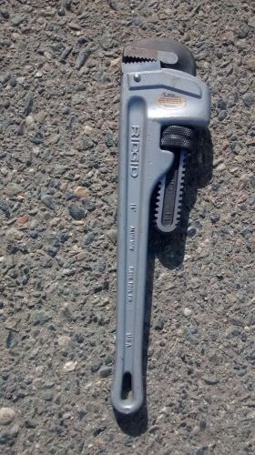 Ridgid aluminum straight pipe wrench, 31095, 14” for sale