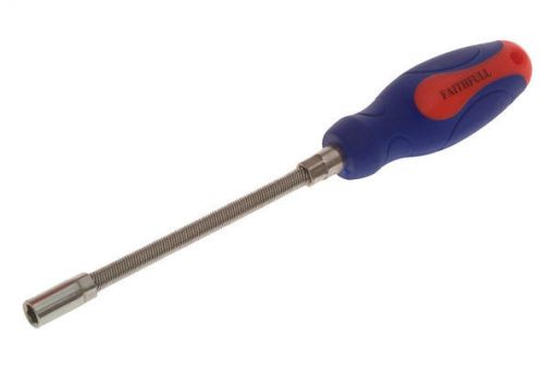 Faithfull 7mm flex drive hose clip screwdriver - soft grip - flexi for sale