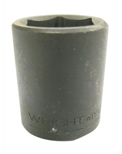 Wright 48-15 Impact Socket, Shallow, 6pt, 1/2&#034; Drive, 15mm NOS USA