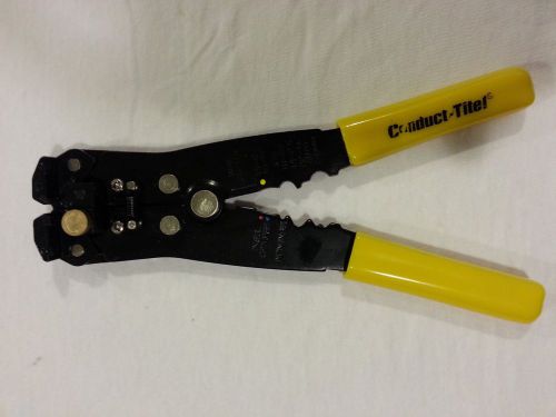 Conduct-tite wire stripper/crimper, self-adjusting free shipping for sale