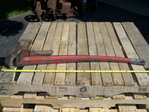 Nice ridgid 48 inch pipe wrench hit miss gas engine motor steam tractor usage for sale