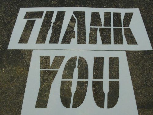 34&#034; McDonalds THANK YOU Stencils 1/16&#034; Parking Lot Striping Road Marking Stencil