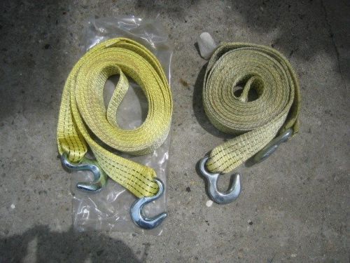 2&#034; X 20FT H/D TOW STRAP  Auto Truck Emergency Straps  (2 lot)