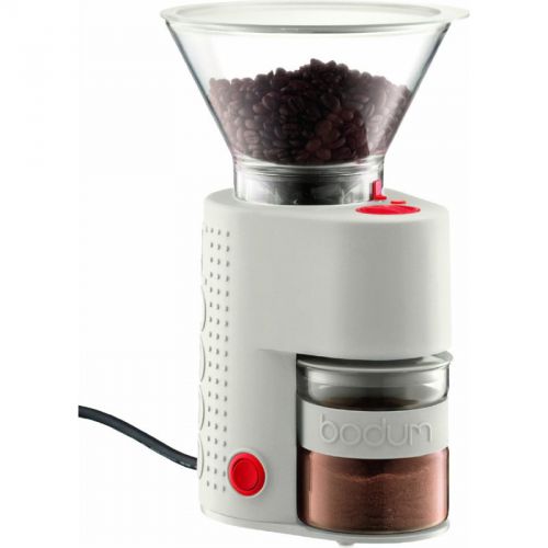 Bodum bistro electric burr coffee grinder - white for sale
