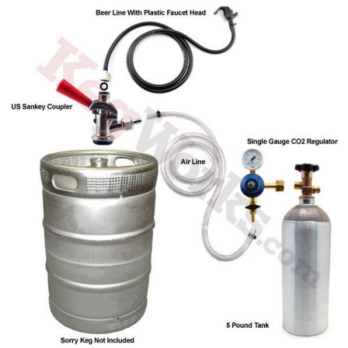 Economy Refrigerator Conversion Kit - US Coupler - College Party Beer Kegerator