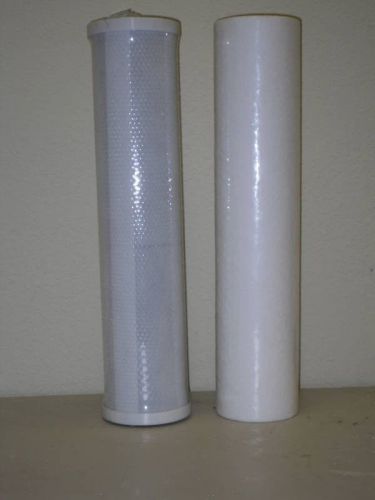 2 big blue water filters: sediment &amp; carbon block 4.5 x 20&#034; for sale