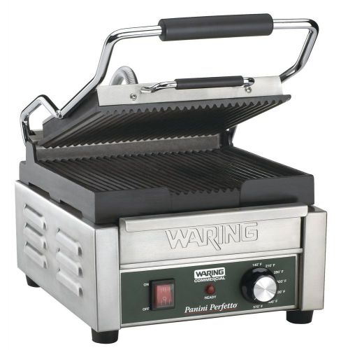 New &amp; sealed! waring commercial wpg150 compact italian-style 120-v panini grill for sale