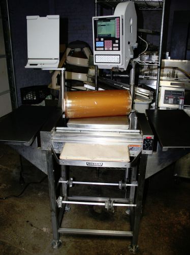 Hobart hws-4 hand meat wrapping station machine wrapper with scale printer for sale